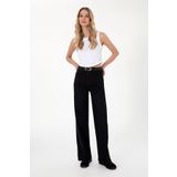 U.S. Polo Assn. Kadın Siyah Loose Fit Jean Pantolon 50308350-dn0027