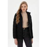 U.S. Polo Assn. Kadın Siyah Mont 50312004-VR046 Düz Yaka Trend Tasarım Kolsuz Günlük Kullanım - Siyah-128 - 44