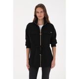 U.S. Polo Assn. Kadın Siyah Örme Hırka 50318035-VR046