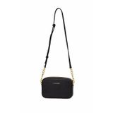 U.S. Polo Assn. Kadın Siyah Postacı Çantası, Çapraz Askılı, Gold Zincir Detaylı, 20x13x6cm