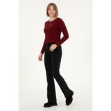 U.S. Polo Assn. Kadın Siyah Slim Flare Fit Jean Pantolon 50290901-DN0027 - 40 - Black - Dropsuz