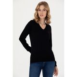 U.s. Polo Assn. Kadın Siyah Triko Kazak 50276570-VR046 - M