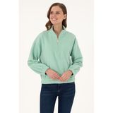 U.S. Polo Assn. Kadın Su Yeşili Sweatshirt 50297401-VR048, Yeşil