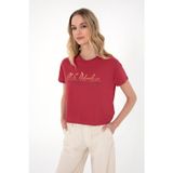 U.S. Polo Assn. Kadın Vişne Bisiklet Yaka Tişört 50299735-vr223