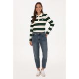 U.S. Polo Assn. Kadın Yeşil Mom High Waist Fit Jean Pantolon 50308815-DN0030