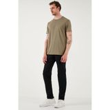 U.S. Polo Assn. Keten ve Pamuk Karışımlı Regular Fit Normal Bel Düz Paça Pantolon Erkek, Siyah, 31/32
