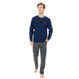 U.S. POLO ASSN. Kışlık Pijama Takımı, L, SSRENUSP189-33, Lacivert, erkek