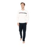 U.S. POLO ASSN. Kışlık Uzun Kol Pijama Takım, M, PRA-13063486-249908, Ekru, erkek
