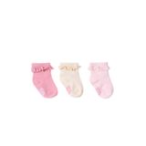 U.S. Polo Assn. Kız Bebek Çorap, Pembe, 3-6 Ay, 3'lü Set