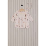 U.S. Polo Assn. Kız Bebek Krem Elbise, Uzun Kollu, Bebe Yaka, Meyve Desenli, 2'li Takım, 3 Yaş