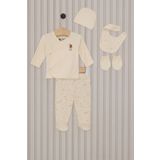 U.S. Polo Assn. Kız Bebek Krem Hastane Çıkışı 5'li Set 50315422-vr071