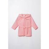 U.s. Polo Assn. Kız Bebek Waffle Bornoz %100 Pamuk - Standart - Somon