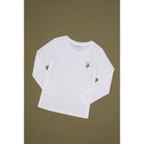 U.S. Polo Assn. Kız Çocuk Beyaz Bisiklet Yaka Basic Sweatshirt 50317915-VR013 - 10 - 11 Yaş