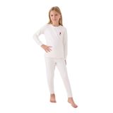 U.S. Polo Assn Kız Çocuk Beyaz Pijama Takımı