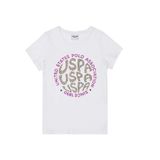 U.S. Polo Assn. Kız Çocuk Beyaz T-Shirt - 13 - 14 Yaş