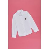 U.S. Polo Assn. Kız Çocuk Beyaz Uzun Kollu Basic Gömlek 50324760-VR013 - 4 - 5 Yaş