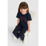U.S. Polo Assn. Kız Çocuk Bisiklet Yaka Lacivert Basic Tişört 50325631-VR033 - 10 - 11 Yaş