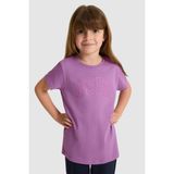 U.S. Polo Assn. Kız Çocuk Bisiklet Yaka Menekşe Basic Tişört 50325631-VR037 - 9 - 10 Yaş