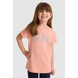 U.S. Polo Assn. Kız Çocuk Bisiklet Yaka Somon Basic Tişört 50325631-VR204 - Coral - 10 - 11 Yaş