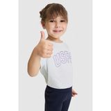 U.S. Polo Assn. Kız Çocuk Bisiklet Yaka Su Yeşili Basic Tişört 50325631-VR083 - Nil - 10 - 11 Yaş