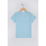 U.S. Polo Assn. Kız Çocuk Bisiklet Yaka Tişört - Aqua - 9 - 10 Yaş
