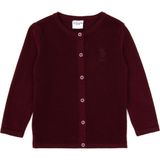 U.S. Polo Assn. Kız Çocuk Bordo Düğmeli Bisiklet Yaka Triko Hırka 50316292-VR177 - 7 - 8 Yaş