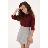 U.S. Polo Assn. Kız Çocuk Bordo Uzun Kollu Basic Gömlek 50317666-VR177