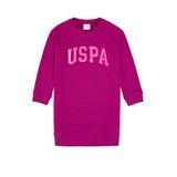 U.S. Polo Assn. Kız Çocuk Fuşya Payet Detaylı Bisiklet Yaka Sweat Örme Elbise 50314313-VR023 - 11 - 12 Yaş