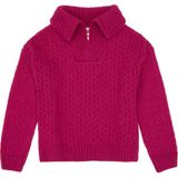 U.S. Polo Assn. Kız Çocuk Fuşya V Yaka Kazak 50293103-VR023 - 3 - 4 Yaş