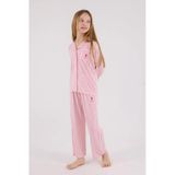 U.s. Polo Assn Kız Çocuk Gömlek Pijama Açık Fuşya