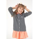 U.S. Polo Assn. Kız Çocuk Gri Melanj Hırka (Triko) 50294745-VR086 - 6 - 7 Yaş