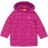 U.S. Polo Assn. Kız Çocuk Kapüşonlu Fuşya Kaban 50313175-VR023 - 7 - 8 Yaş