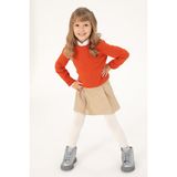 U.S. Polo Assn. Kız Çocuk Kiremit Bisiklet Yaka Basic Kazak 50293586-VR031 - 3 - 4 Yaş