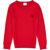 U.S. Polo Assn. Kız Çocuk Kırmızı Bisiklet Yaka Basic Kazak 50316808-VR171 - 7 - 8 Yaş