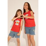 U.S. Polo Assn. Kız Çocuk Kırmızı Bisiklet Yaka Kolsuz Tişört 50288410-VR030 - 5 - 6 Yaş