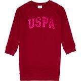 U.S. Polo Assn. Kız Çocuk Koyu Frambuaz Payet Detaylı Bisiklet Yaka Sweat Örme Elbise 50314313-VR104 - 4 - 5 Yaş - Kırmızı