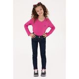 U.S. Polo Assn. Kız Çocuk Koyu Mavi Slim Fit Jean Pantolon 50317873-DN0023 - Dark Blue - Dropsuz - 12 - 13 Yaş