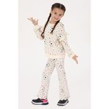 U.S. Polo Assn. Kız Çocuk Krem İspanyol Paça Tayt 50318086-VR256 - 9 - 10 Yaş - İnci