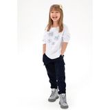 U.S. Polo Assn. Kız Çocuk Lacivert Kanvas Pantolon 50301376-VR033 - 4 - 5 Yaş - Dropsuz