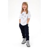 U.S. Polo Assn. Kız Çocuk Lacivert Pantolon (Kanvas-Chino) 50301376-VR033, 12-13 Yaş