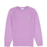U.S. Polo Assn. Kız Çocuk Lila Bisiklet Yaka Basic Kazak 50313060-VR034 - 3 - 4 Yaş