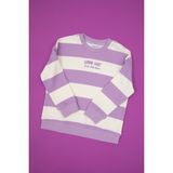 U.S. Polo Assn. Kız Çocuk Lila Çizgili Bisiklet Yaka Sweatshirt 50317898-VR034 - 7 - 8 Yaş