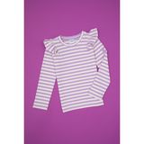 U.S. Polo Assn. Kız Çocuk Lila Çizgili Bisiklet Yaka Sweatshirt 50317983-VR034 - 5 - 6 Yaş