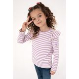 U.S. Polo Assn. Kız Çocuk Lila Çizgili Bisiklet Yaka Sweatshirt 50317983-VR034 - 7 - 8 Yaş