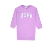 U.S. Polo Assn. Kız Çocuk Lila Payet Detaylı Bisiklet Yaka Sweat Örme Elbise 50314313-VR034 - 12 - 13 Yaş