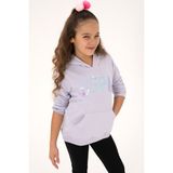 U.S. Polo Assn. Kız Çocuk Lila Payet İşlemeli Kapüşonlu Basic Sweatshirt 50314312-VR245 - Lavanta - 8 - 9 Yaş