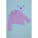 U.S. Polo Assn. Kız Çocuk Lila Polo Yaka Basic Sweatshirt 50316836-VR034
