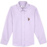 U.S. Polo Assn. Kız Çocuk Lila Uzun Kollu Basic Gömlek 50317629-VR245 - Lavanta - 3 - 4 Yaş