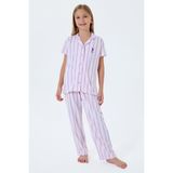 U.S. Polo Assn. Kız Çocuk Mor Gömlek Pijama