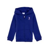 U.S. Polo Assn. Kız Çocuk Mor Kapüşonlu Fermuarlı Şardonlu Basic Sweatshirt 50316809-VR038
